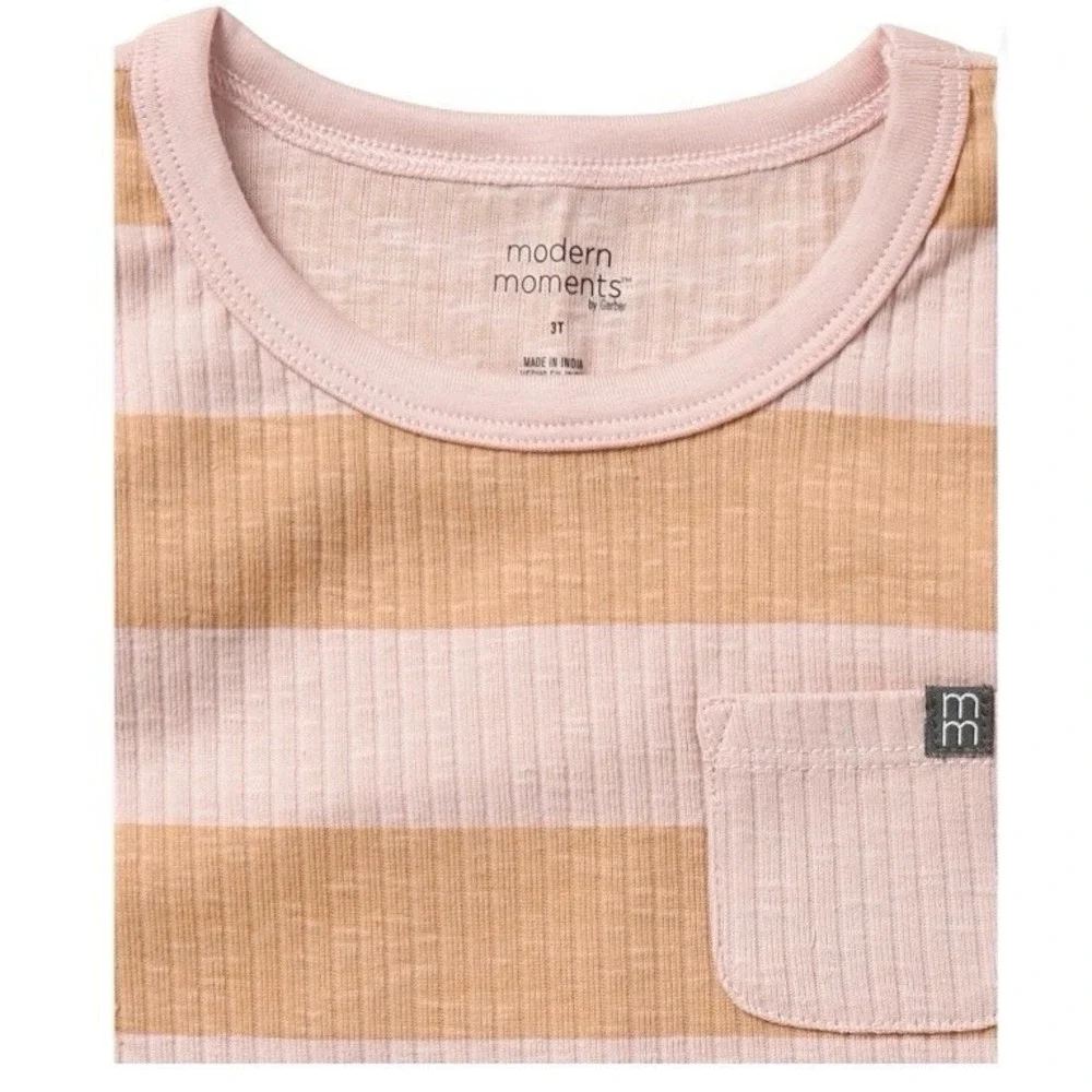 Modern Moments by Gerber Toddler Boy Organic Tank Top 5T New with Tags Striped